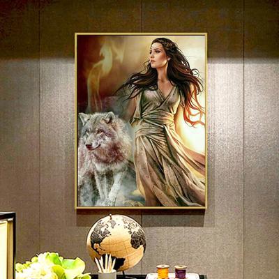 Pittura Diamante Cartone Animato Animale Bellezza&lupo Punto Croce Artigianato Ricamo Diamante Dipinti per la Casa