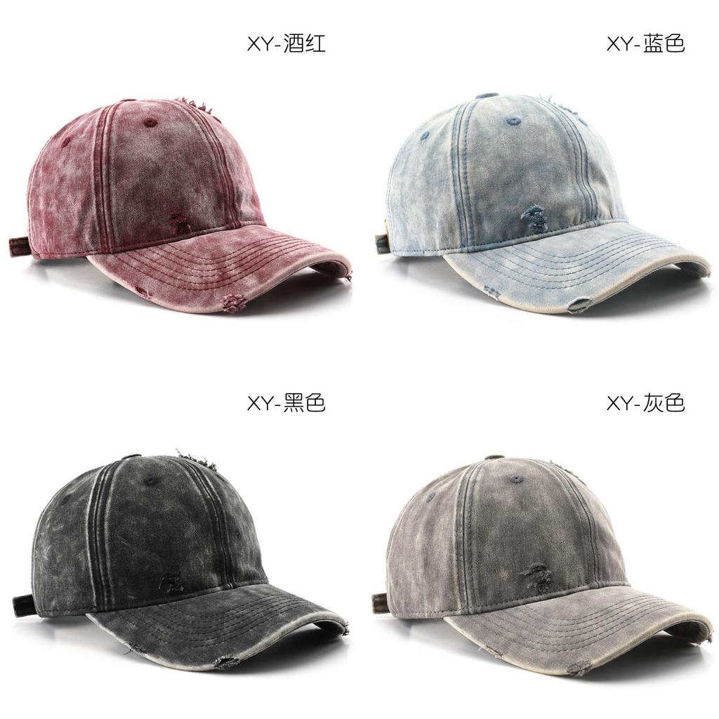 Vintage Style Cotton Baseball Cap With Sun Protection For Outdoor Activities