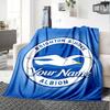 1pc Brighton & Hove Albion F.C. Blanket with Custom Name, Gift, for Men and Women, Soft Blanket, Good for Sofa Bed Couch Travel, Lightweight Flannel B