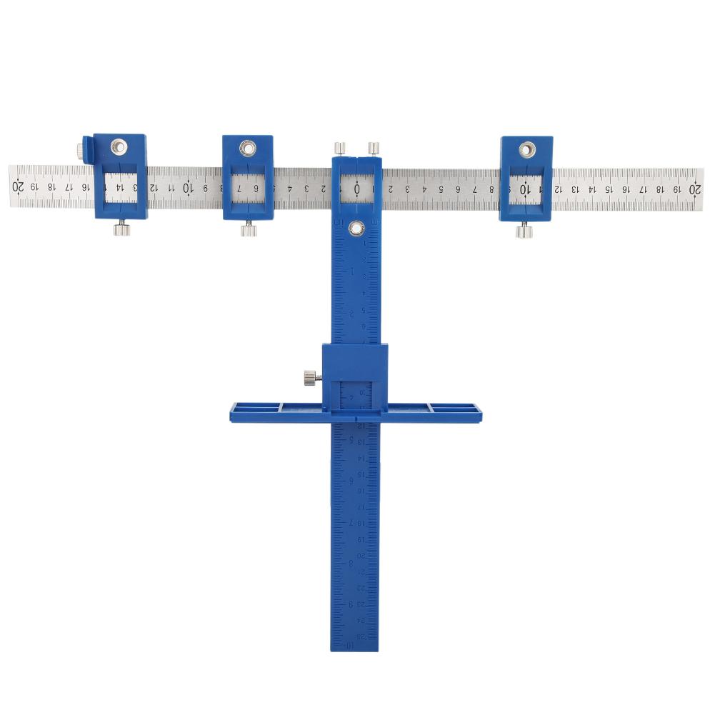 Holzbearbeitungs-Messwerkzeug Verstellbarer Bohrer-Locher-Locator Möbel Dübelbohrer