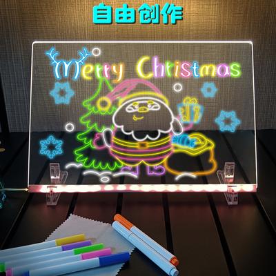 Children's Drawing Board Acrylic Light Board Transparent Fluorescent LED Light Backlight Erasable
