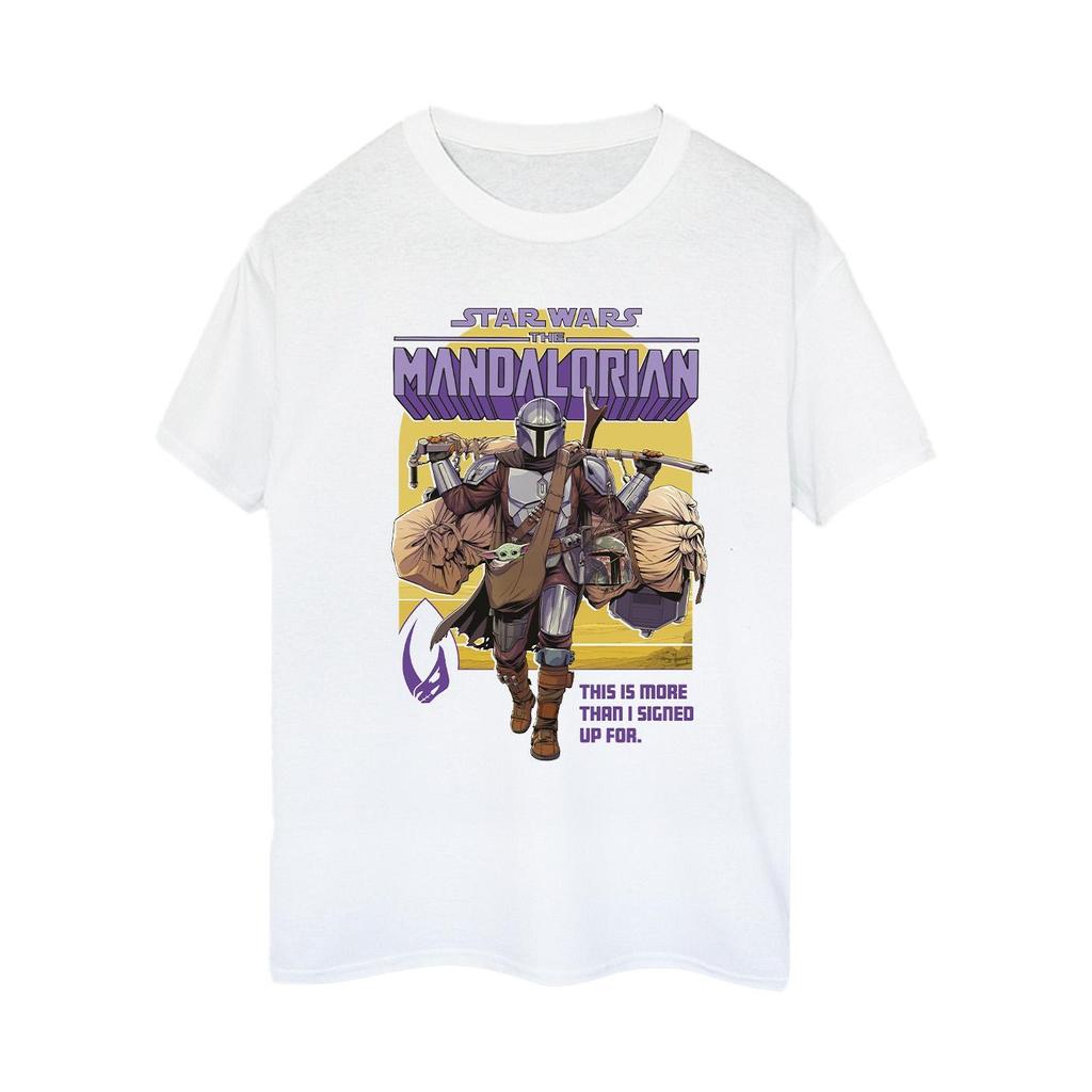 Star Wars Womens/Ladies The Mandalorian More Than I Signed Up For Cotton Boyfriend T-Shirt