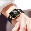 OLEVS Women's Waterproof Quartz Watch, Easy to Read, Popular, Stylish, Silicone Band, Gift for Women, Black [Parallel Import]
