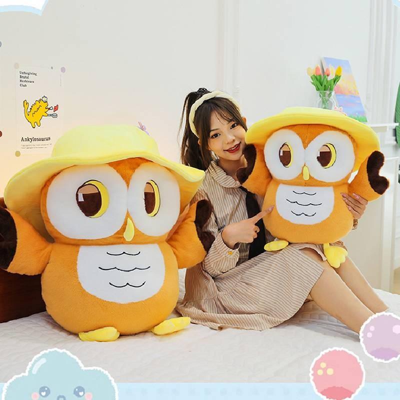 Eyed Big Owl Cartoon Plush Toys Cute Animal Doll Children Gifts Decorations