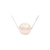 Necklace - Pearls & Colors - Round Freshwater Cultured Pearl - Pink Pearl - 925 Sterling Silver - AAA+ Quality - Woman