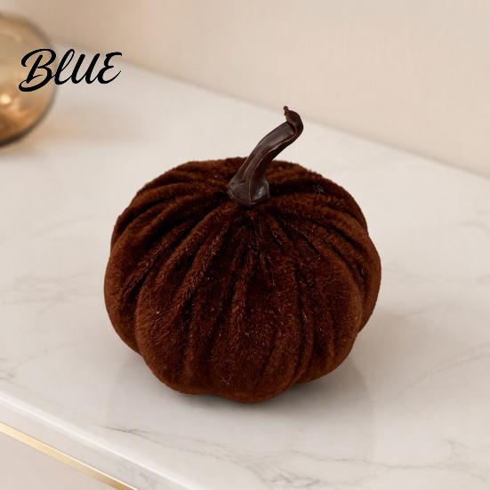 Seasonal Floral Scene Accents Small Artificial Velvet Pumpkin Decoration Fall Thanksgiving Soft Stuffed Party Ornaments Ornament Autumn Harvest