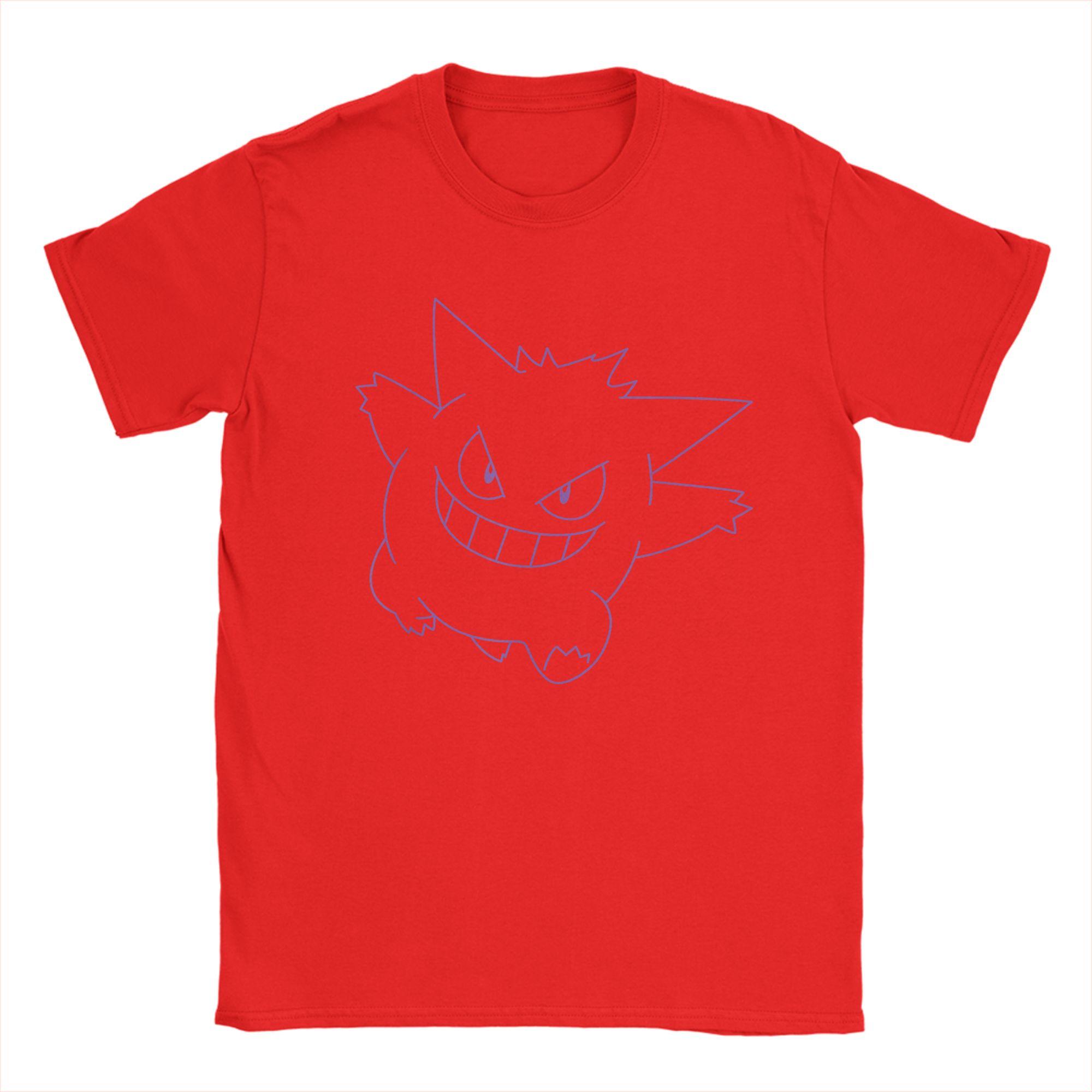 

Unisex PPokemon Gengar Big Face T Shirts Pure Cotton Clothes Fashion Short Sleeve O Neck Tees Summer TShirts S