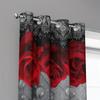 Modern Romantic Floral Printed Curtains Rose Thin Fiber Fashion Printed Curtain Bedroom Kitchen Living Room Home Decor 2 Panels