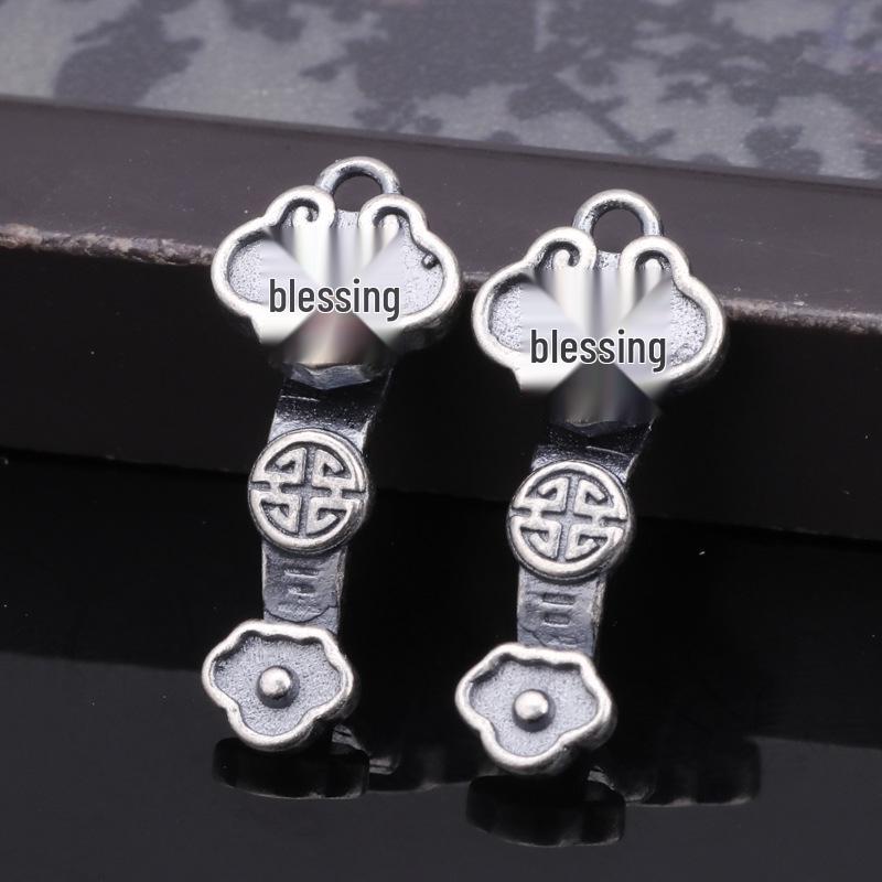 Antique Silver Lotus Seed Pod Pendant and Bracelet Necklace with Color-Preserving Finish