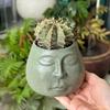 Ceramic Flowerpot Abstract Face Flower Vase Desktop Porcelain Basin Ashtray Plant Accessories Home Decoration Accessories