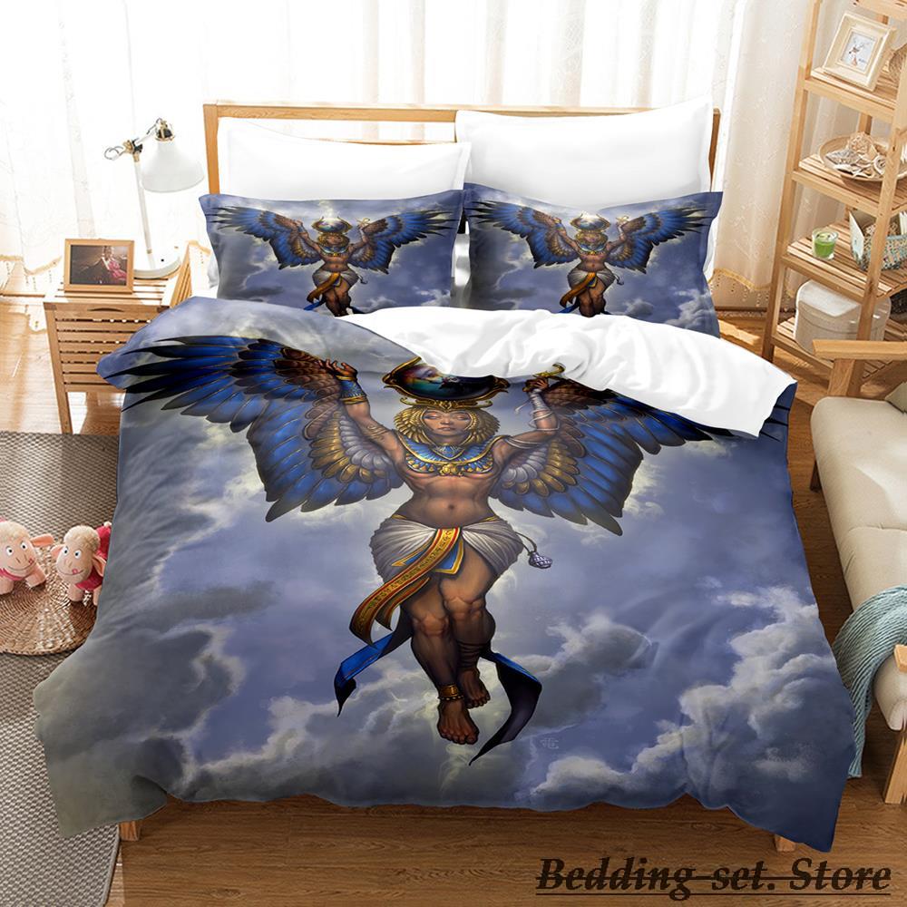2023 Egypt Bedding Set Single Twin Full Queen King Size Bed Set Adult Kid Bedroom Duvetcover Sets Anime Parure De Lit Bed