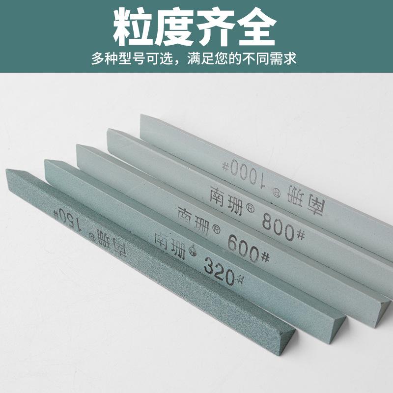 2 PCS 80-3000# Triangle Oil Stone Set Green Silicon Carbide Sand Rod Grinding Block Ceramic Jade Triangle Knife Sharpener Tool