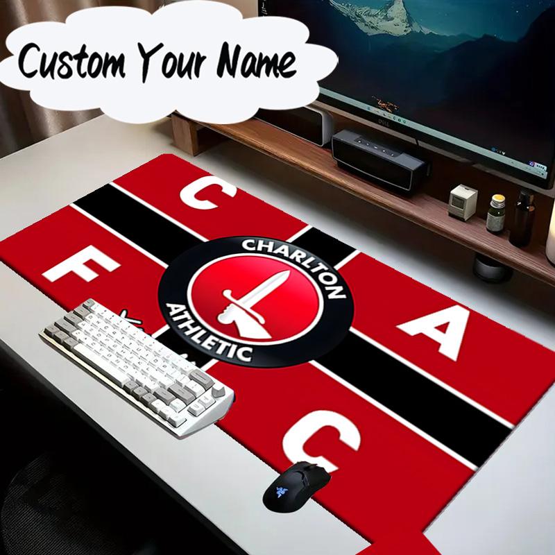 Custom Name Mouse pad Charlton FC Crest Mouse Pad Desk Mat, Non-Slip Rubber Backer Pad For Computer Notebook Gaming Mouse Pad Birthday Gift