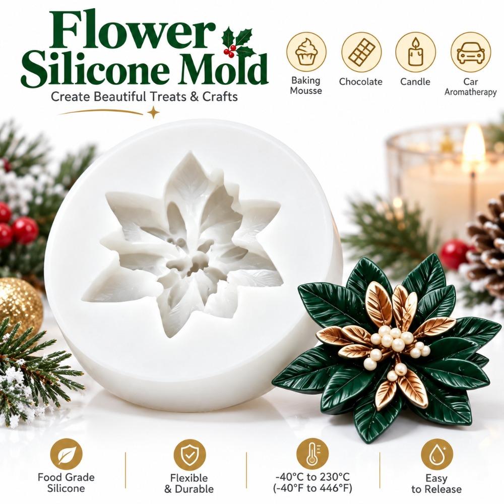 2pcs Flexible Silicone Silicone Candle Mold Chocolate Soap Mold Plaster Art Polymer Clay