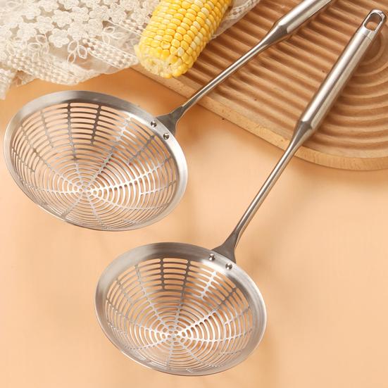 Spider Strainer Skimmer Stainless Steel Pasta Strainer Spoon with Handle Wire Skimmer Ladle Kitchen Utensils for Cooking Frying