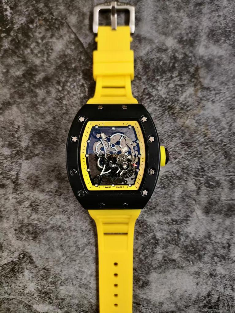 Men's Tonneau Quartz Sports Watch - Double-Sided Hollow Design