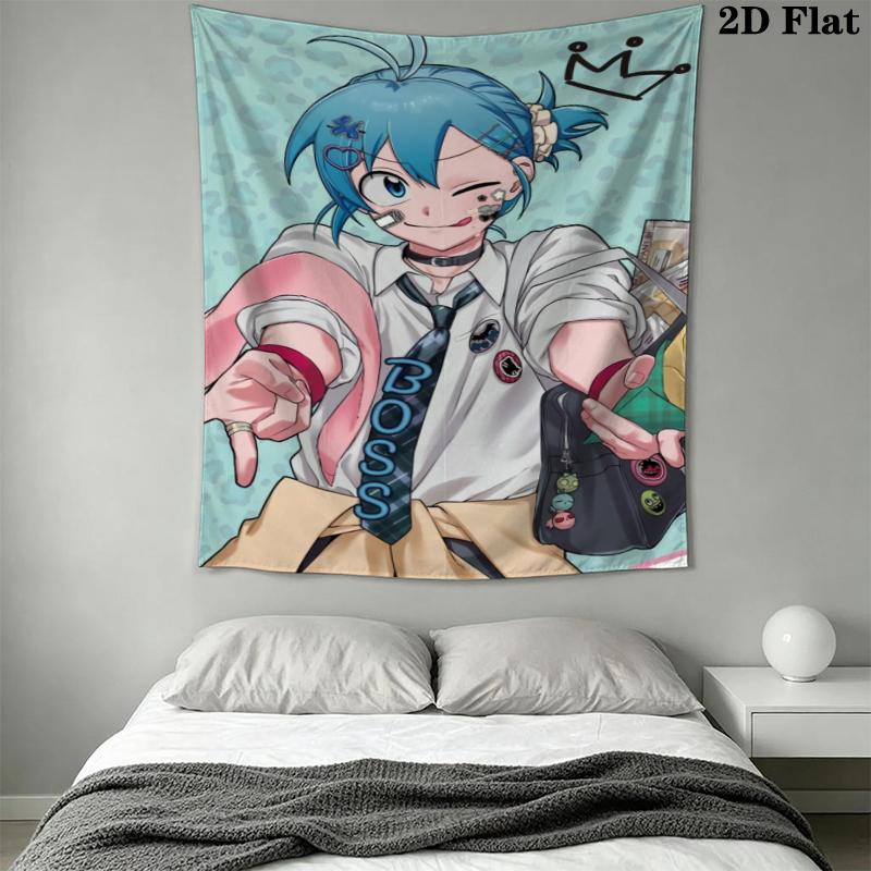 Iruma Kun Wall Tapestry Aesthetic Wall Hanging Printed Fabric Blanket Decorative Tapestries for Bedroom Living Room Home Decor