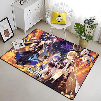 Genshin Impact – tapis imprimé HD, pour la maison, chambre d'enfant, salon, chaise, chevet, moderne et Simple, tapis kawaii