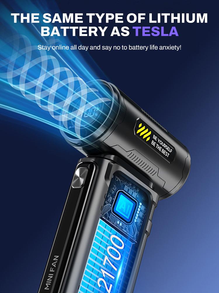 400000RPM Violent Fan Dust Blowing Brushless Ultra Turbo Fan Jet Battery Display High-Speed Handheld Powerful Blower Low Noise