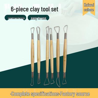 6-teiliges Holz-Töpferton-Schnitz- und Bildhauerwerkzeug-Set