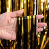 Backdrop Curtains Dot Metallic Foil Tinsel Fringe Curtain Wedding Birthday Party Photography Background Decorations