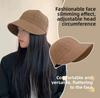 Polyester Summer Sun Hat With Wide Brim For Women Outdoor Sun Protection