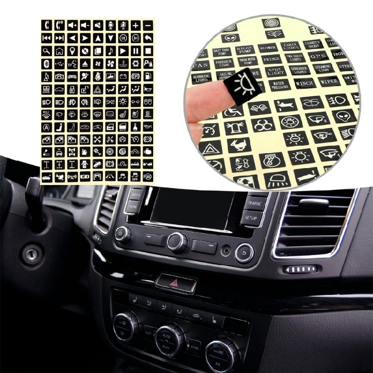 Auto Leuchtende Aufkleber Multifunktions-Tastenaufkleber Schalter Beschriftungsaufkleber