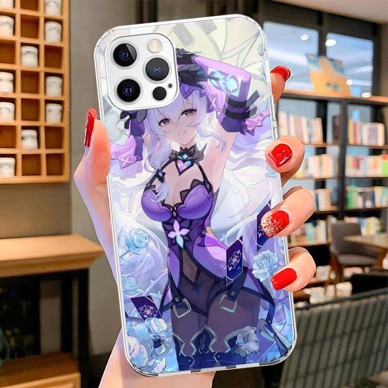 

Чехол для телефона Honkai Star Rail Черный Лебедь Для iPhone 16 17 Air 15 14 Pro Max 16E Чехол для телефона 13 Mini 12 11 7 SE 8 Печатный узор iPhone 14 Pro Max