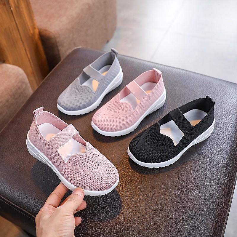 Jarní a podzimní dětské boty, chlapecké sportovní boty, tkanina Flyknit, dívčí módní volnočasové boty, deskové boty pro velké děti