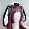 Lace Lolita Rabbit Ears Headband Ribbon Cosplay Hair Bands Plush Bunny Hair Hoop  Head Accessories