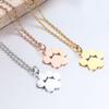 10pcs Lot 2025 New Stainless Steel Dog Paw Pendant Necklace For Women Zircon Accessories Animal Paw Pet Choker Footprints