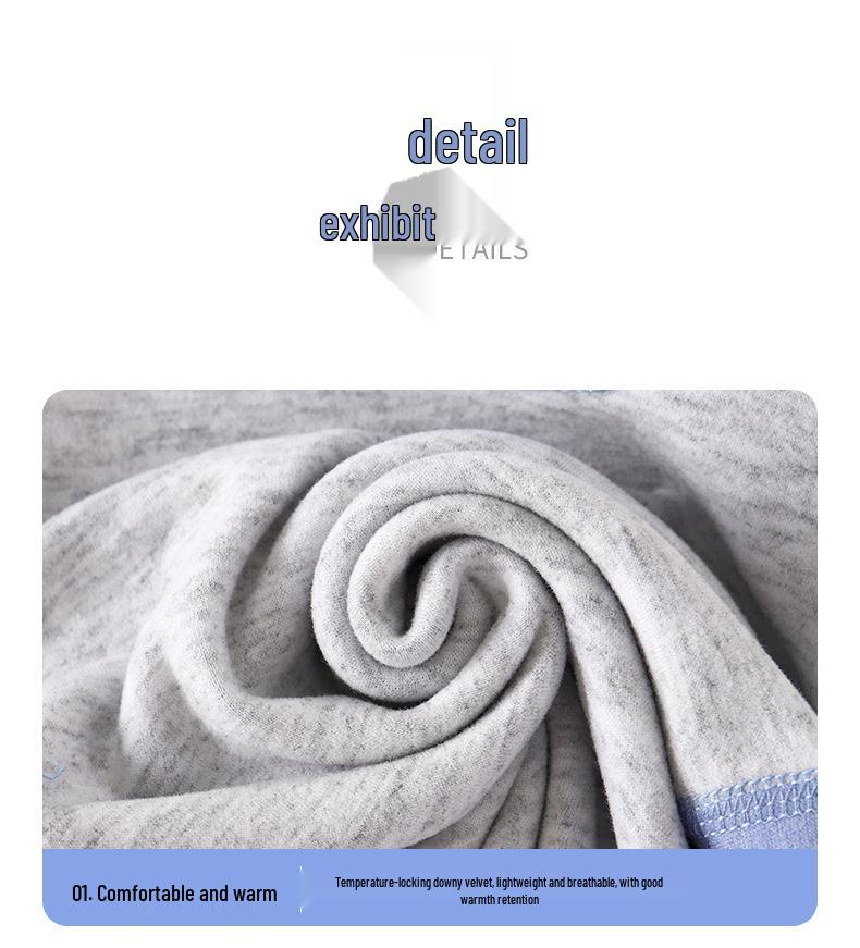 Kids' Warm Fleece Underwear Set - Thickened, Seamless Pajamas for Boys & Girls, Perfect for Autumn/Winter Home Wear