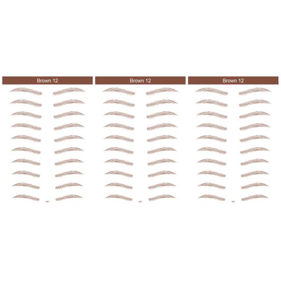 3Pcs 6D Lasting Natural Bionic Eyebrow Tattoo Eye Makeup Water Transfer Sticker