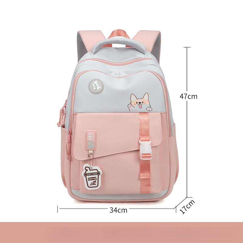 

Новый школьный рюкзак для школьников с высоким внешним видом, рюкзак для средней школы, большой емкости, рюкзак для начальной школы розовый
