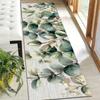 1Pcs Pastoral Style Fresh Eucalyptus Leaf Floor Non-Slip Washable Area Rug Runner for Entryway, Living Room, Bedroom & Patio