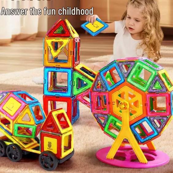 Magnetic Tiles Building Blocks for Kids - 3D Puzzle Toy for Ages 3-6, Educational Tool for Boys and Girls