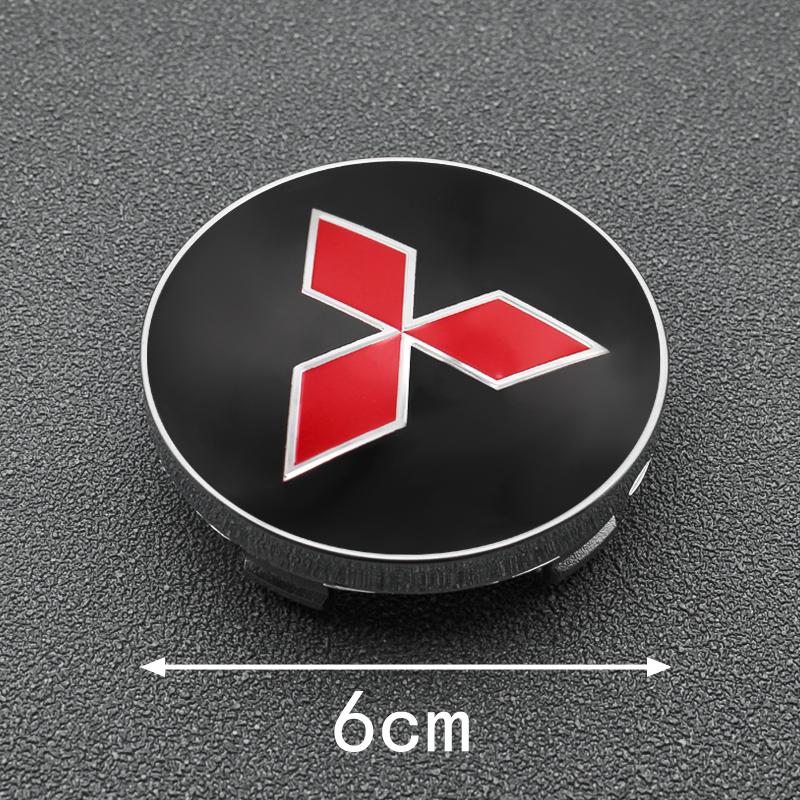 4PCS 56mm 60mm Car Wheel Center Hubcaps Emblem Sticker Auto Logo Decals For Mitsubishi RalliArt ASX Pajero Montero Lancer