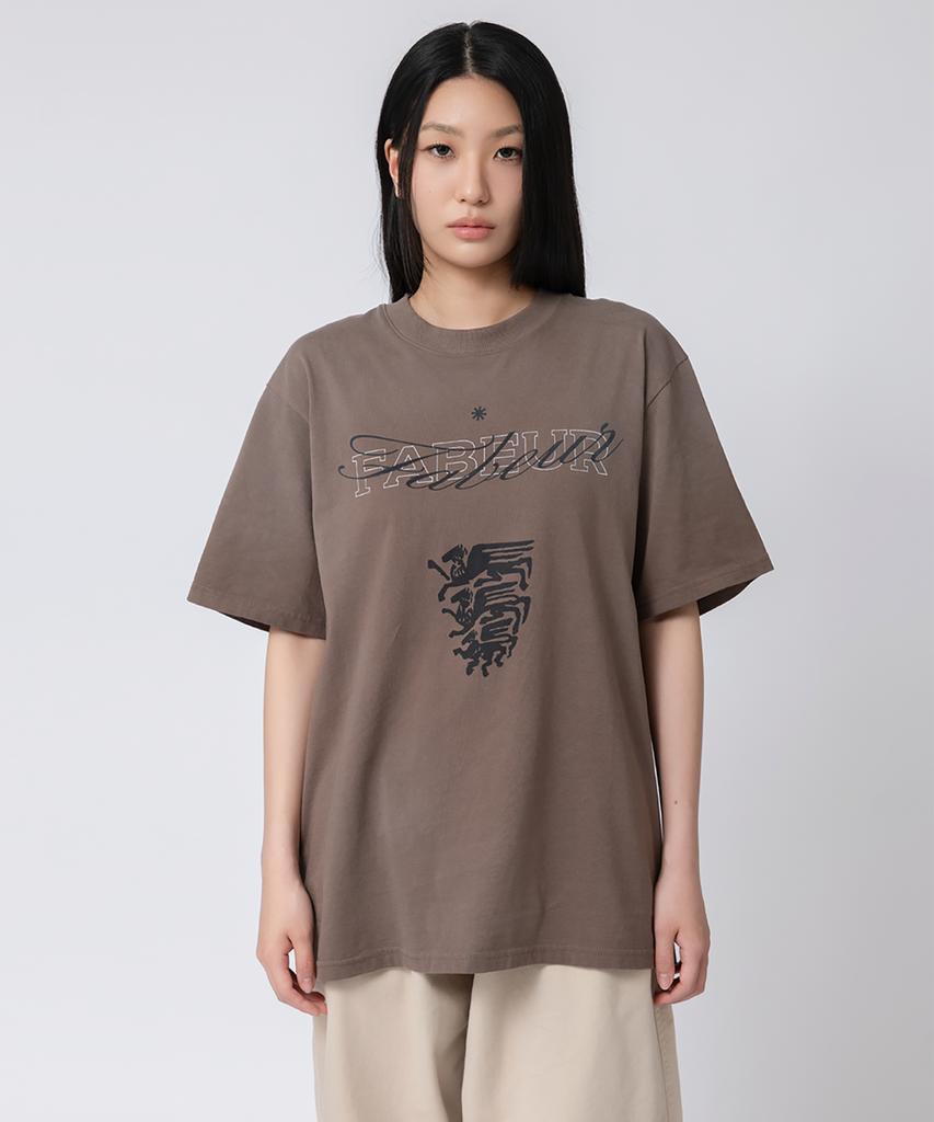 Pabeo Washed Graphic T-Shirt (Brown)