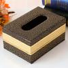 Faux Leather Home Car Tissue Box Oppbevaringsveske Hotell Restaurant Papirholder