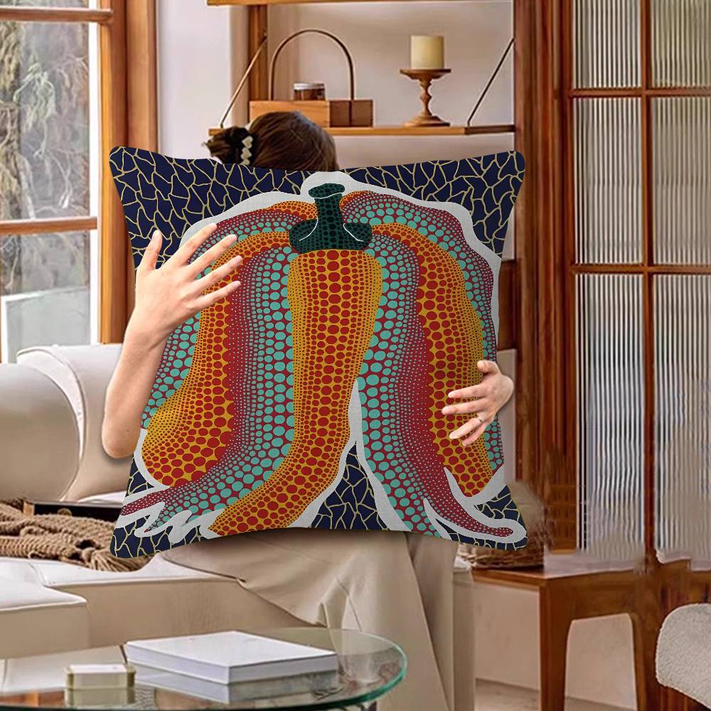kKusama yYayoi Art Cushion Cover Polyester Sofa Cushions Decorative Throw Pillows Home Decoration Pillowcover