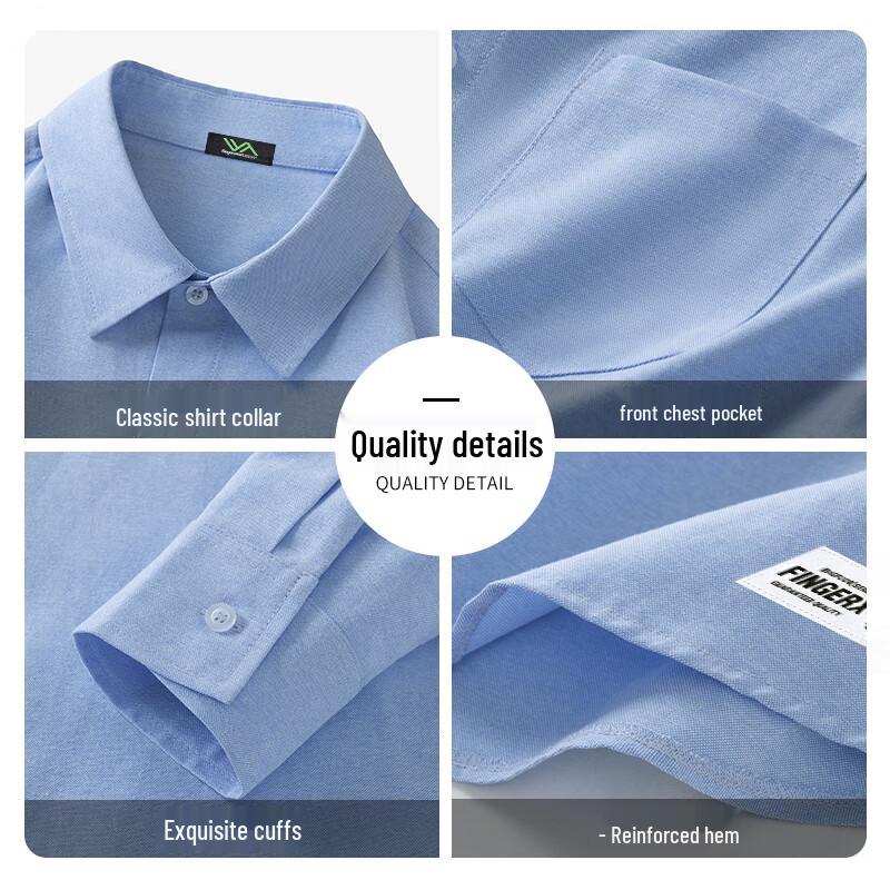 Fingercroxxit Men's Oxford Casual Long Sleeve Shirt