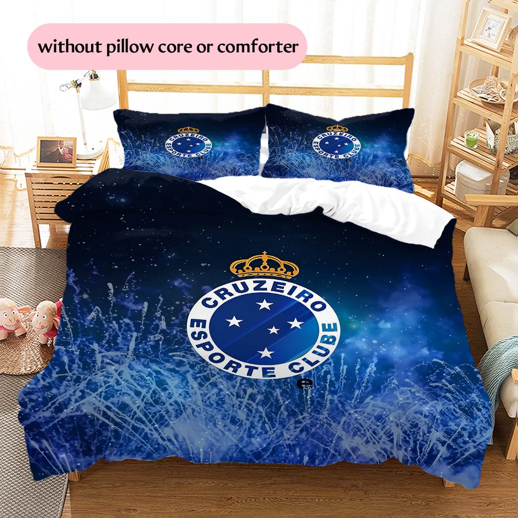 Cruzeiro Esporte Clube Pattern Bedding Home Decoration Birthday Gift (1 * duvet cover + 2 * pillowcase, without core)
