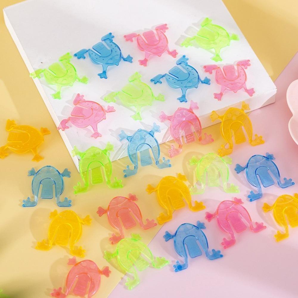 Color Random Funny Toys Plastic Frog Toys Funny Jumping Frog