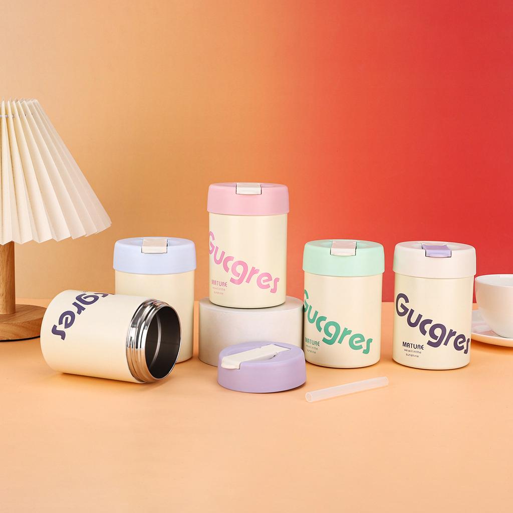 New Stainless Steel Straight Drink Ton Ton Cup Mini Car Portable Thermos Cup High Appearance Level Girl Sippy Cup