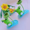 Artistic 3D Hand Crochet Baby Hair Accessory Soft Knitting Hairpin Lightweight Vibrant Color Headwear for Infants