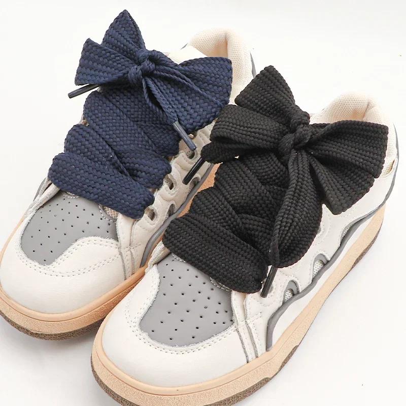 1 Paar Luxusmarken Schnürsenkel Schuhe Breite 2,5 cm Flache Schnürsenkel für Sneaker AF1 Schnürsenkel 100/120/140/160 cm Schnürsenkel