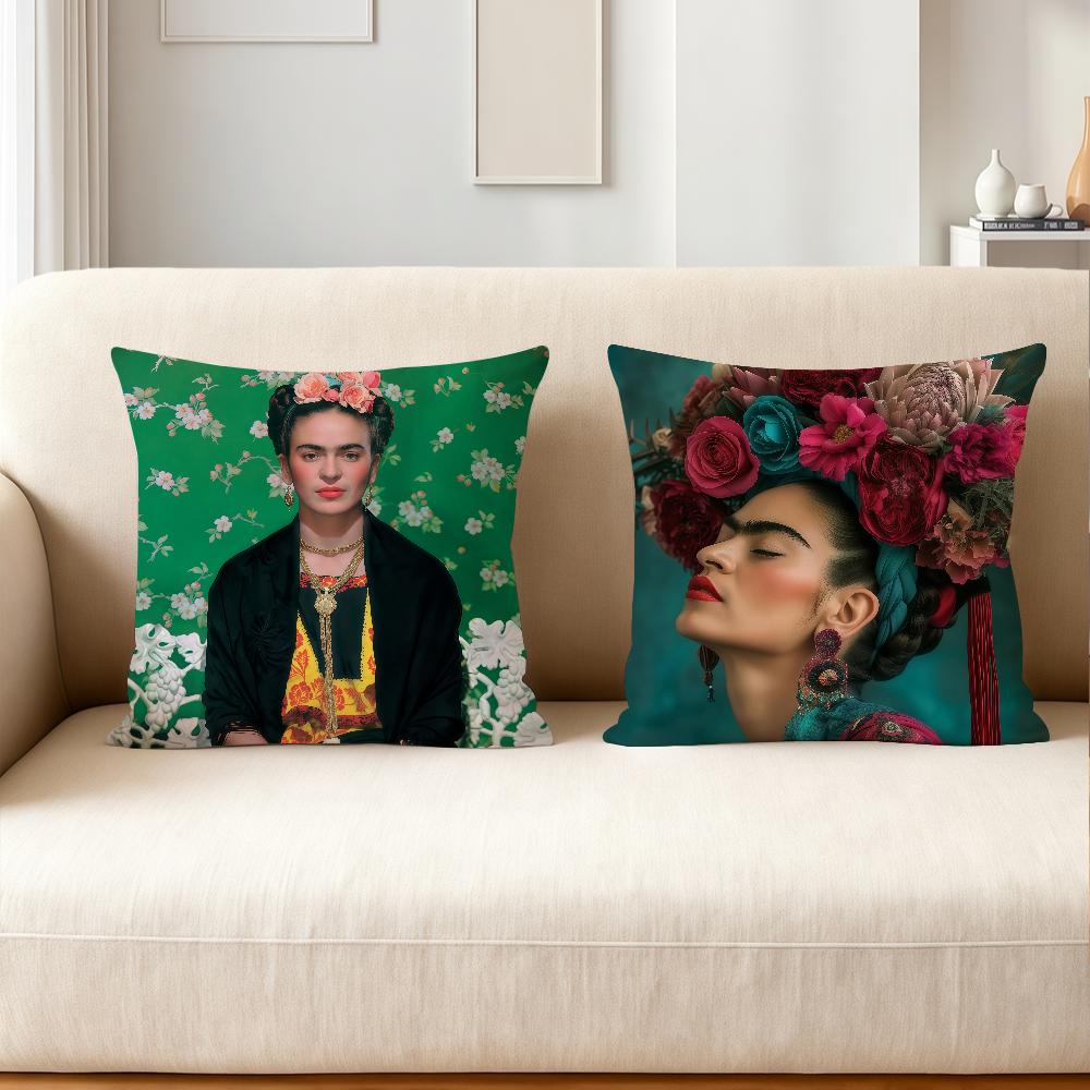 Cartoon F-Frida ART K-kahlo Pillow Case Applicable Space For Guest Rooms Interiors Cars Office House Decoration