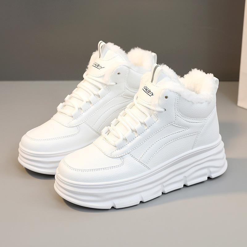 

W winter new inner height increase student board shoes ins platform casual shoes 34 белый
