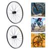 Lightweight 29-Inch MTB Wheelset, Aluminum Alloy Disc Brake Rims with Black Hubs, 200kg Load Capacity for Cycling Upgrades