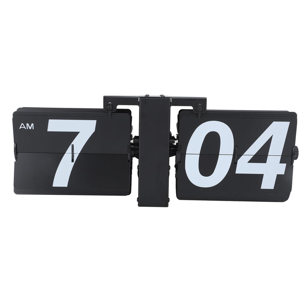 Flip Clock PVC Stainless Steel Battery Powered Retro Mechanical Digital Automatic Flip Down Desk Clock for Living Room